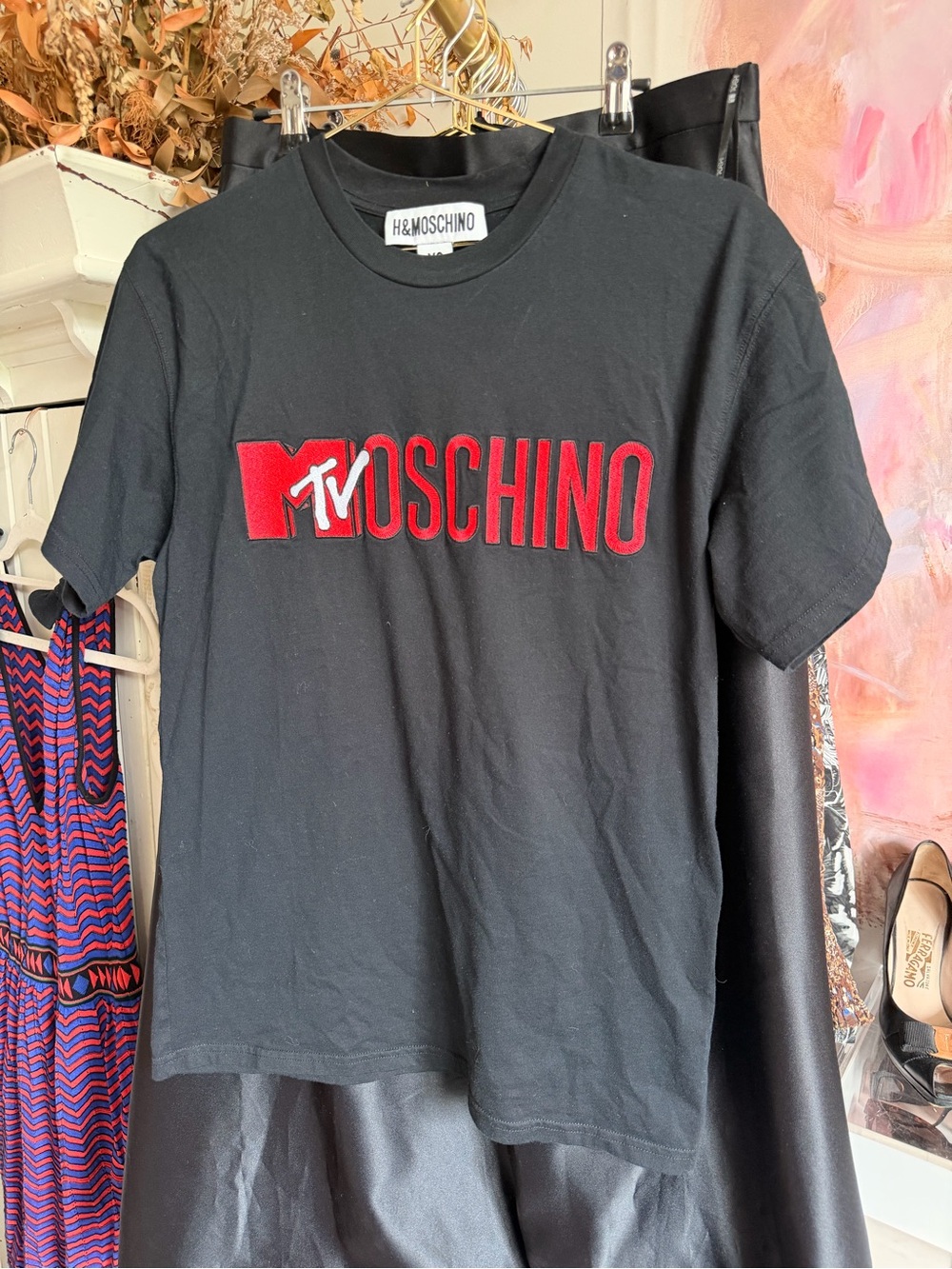 Moschino Black Logo Crewneck Tee